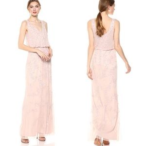 NWT Adrianna Papell Shell Long Beaded Dress